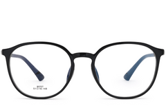 BS0620-0180_Black_Oval_TR90_Glasses_front