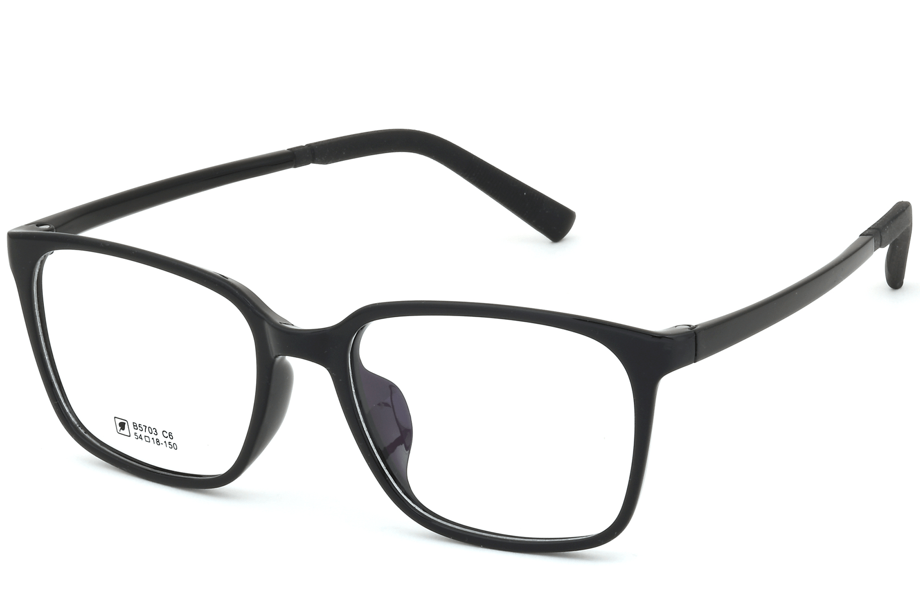 Rectangular Black TR90 Glasses #BS0620-0194