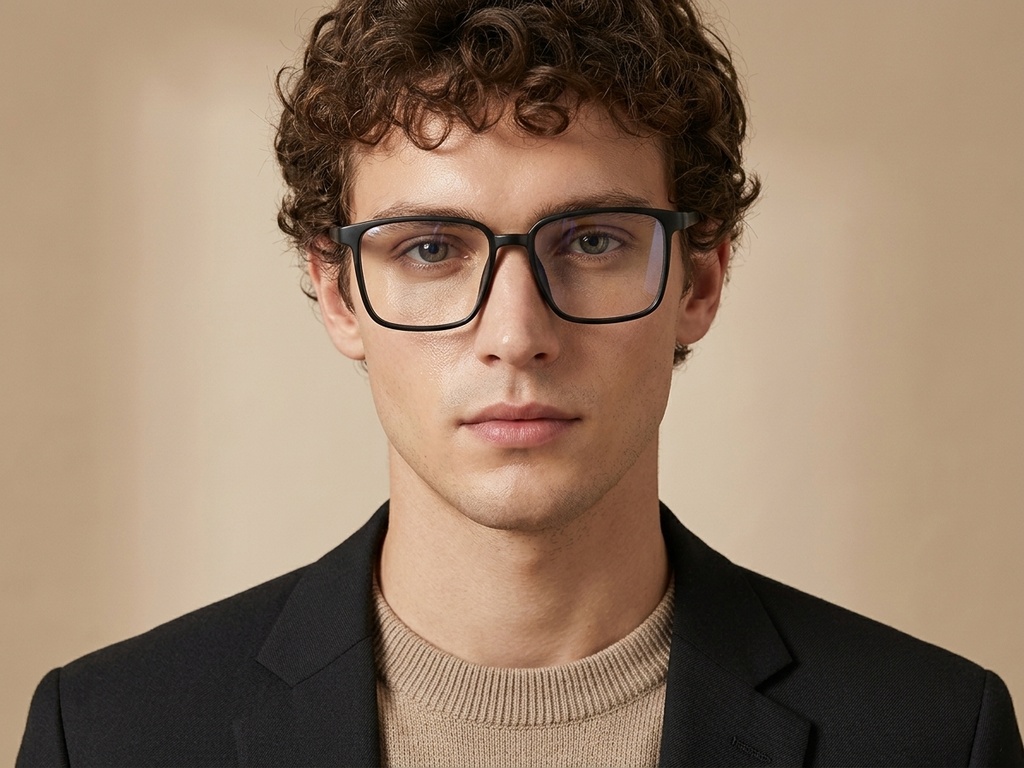 BS0620-0199_Black_Rectangular_TR90_Glasses_corner-tryon_male