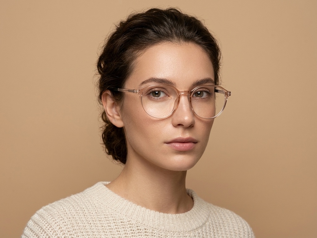 BS0620-0206_Orange_Oval_TR90_Glasses-tryon_female