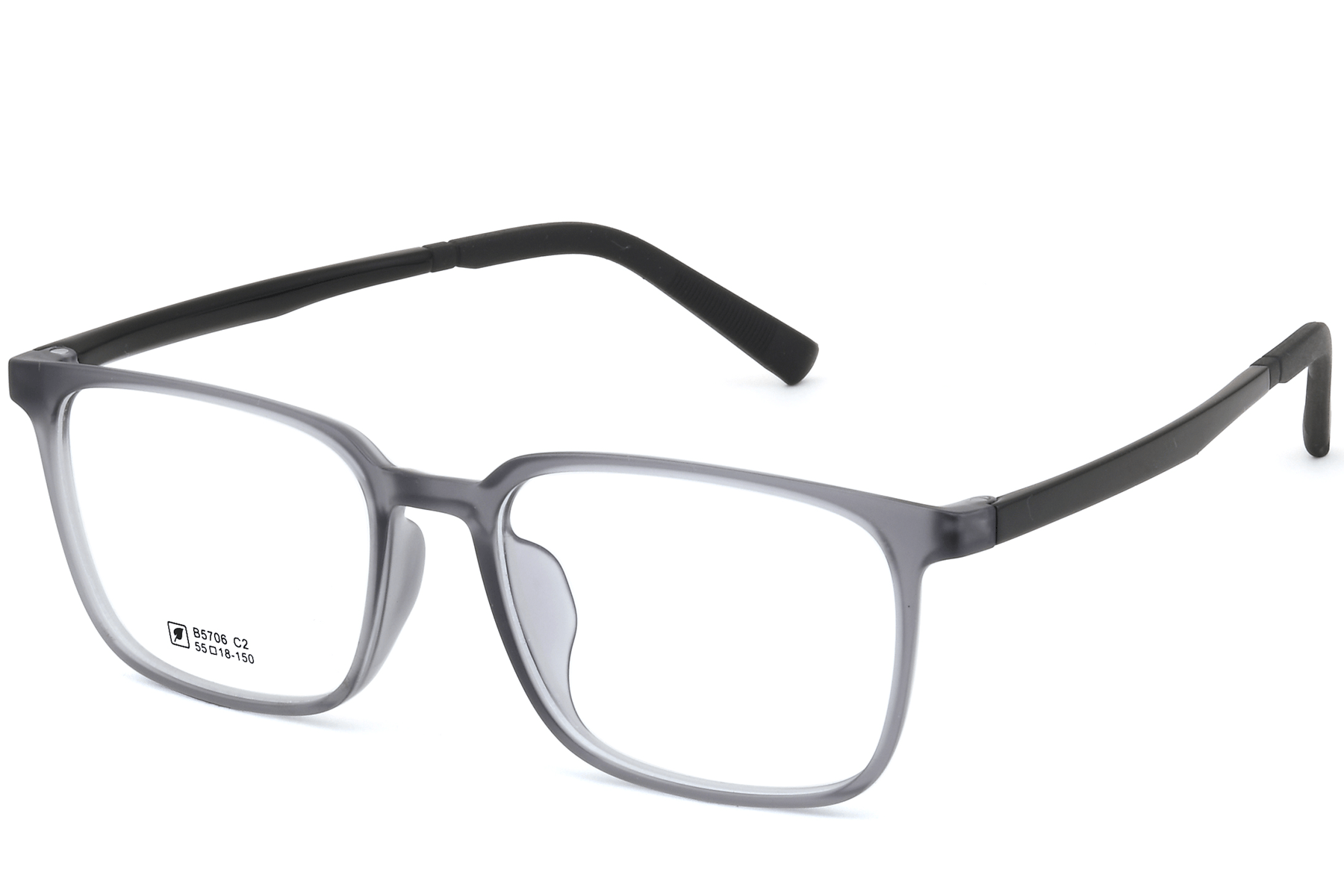 BS0620-0211_Grey_Rectangular_TR90_Glasses_corner