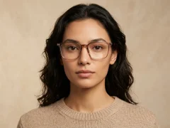 BS0620-0214_Brown_Rectangular_TR90_Glasses-tryon_female