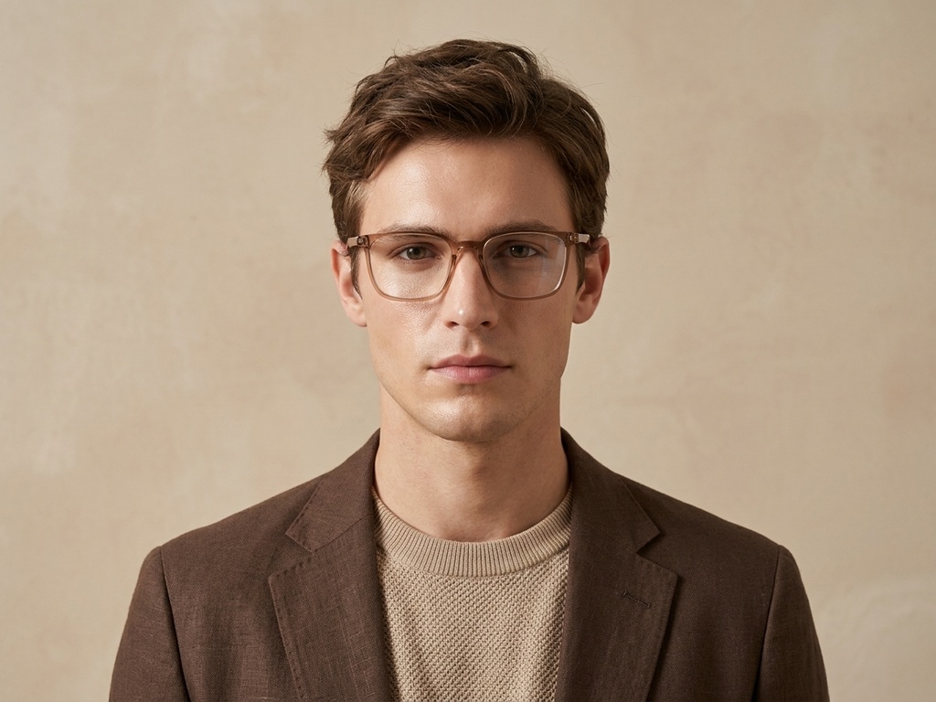 BS0620-0214_Brown_Rectangular_TR90_Glasses-tryon_male