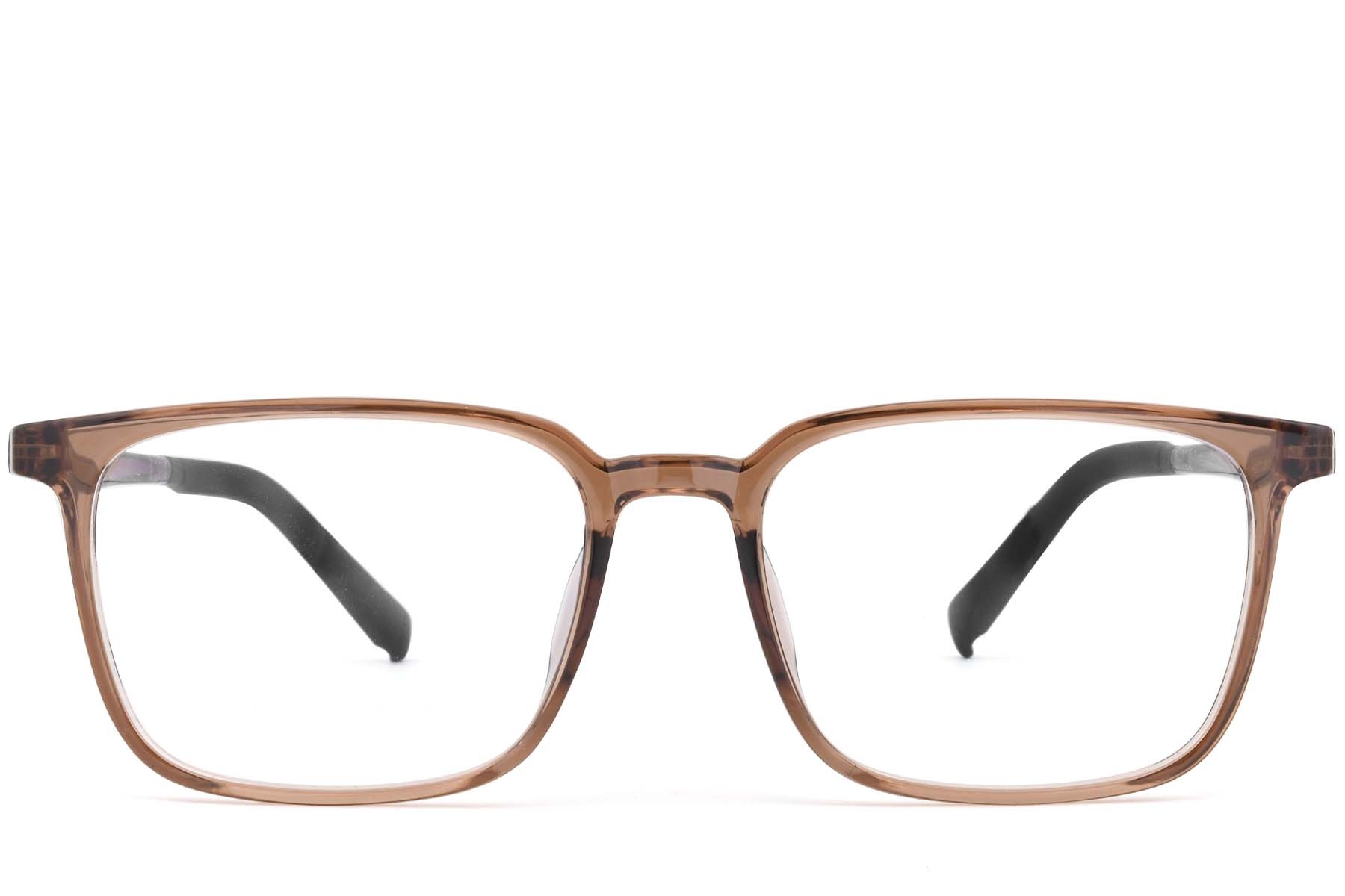 BS0620-0214_Brown_Rectangular_TR90_Glasses_front