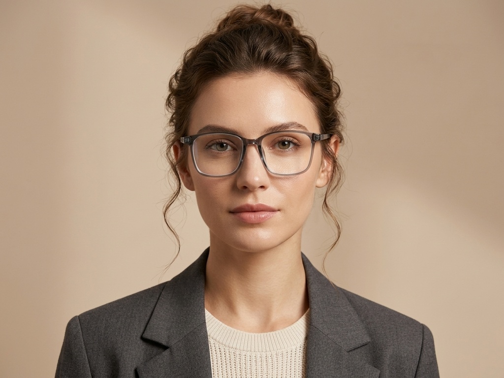 BS0620-0215_Green_Rectangular_TR90_Glasses_corner-tryon_female