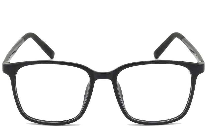 BS0620-0219_Black_Rectangular_TR90_Glasses_corner-front