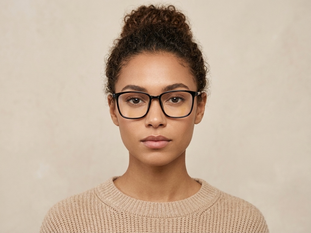 BS0620-0219_Black_Rectangular_TR90_Glasses_corner-tryon_female