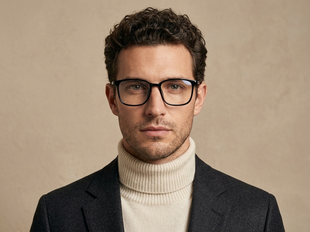 BS0620-0219_Black_Rectangular_TR90_Glasses_corner-tryon_male