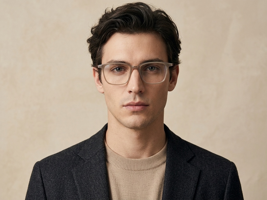 BS0620-0220_Brown_Rectangular_TR90_Glasses-tryon_male