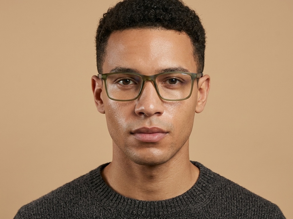 BS0620-0222_Green_Rectangular_TR90_Glasses_corner-tryon_male