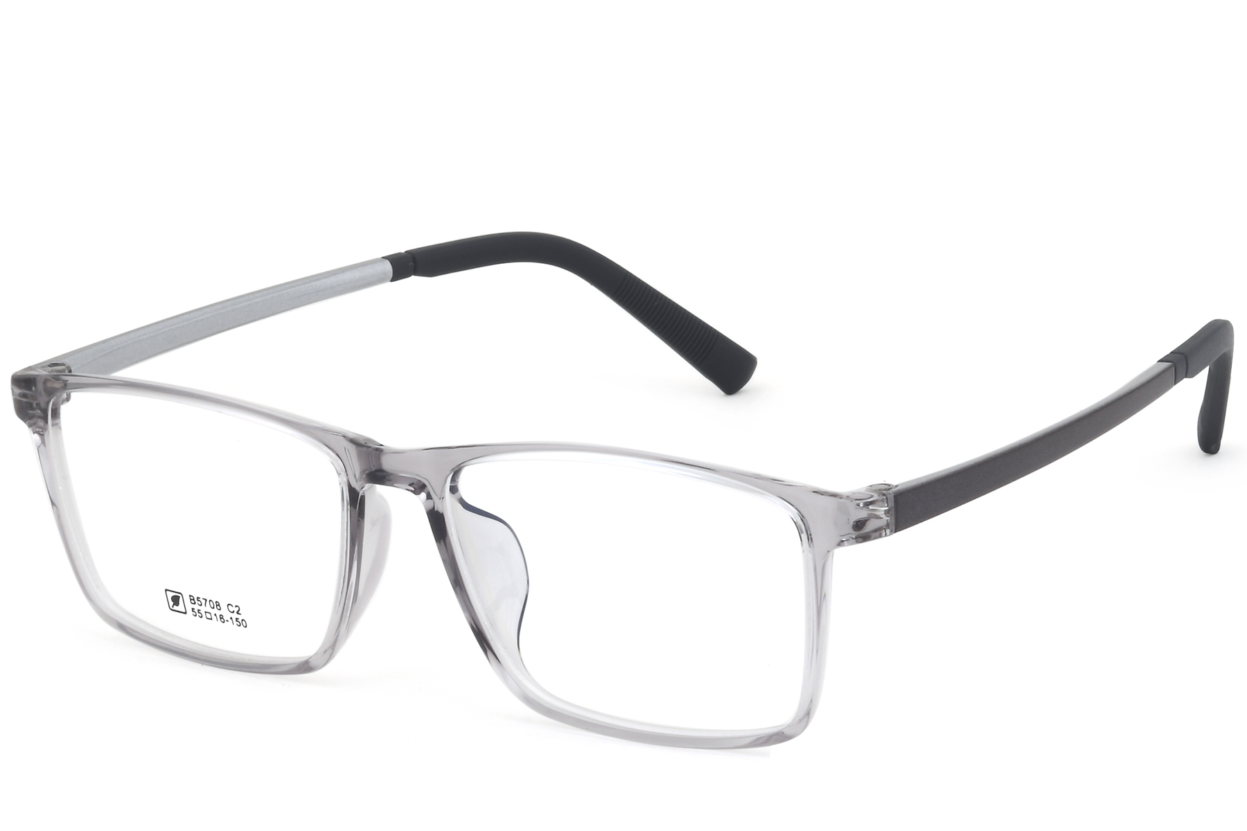 Rectangular Gray TR90 Glasses #BS0620-0223