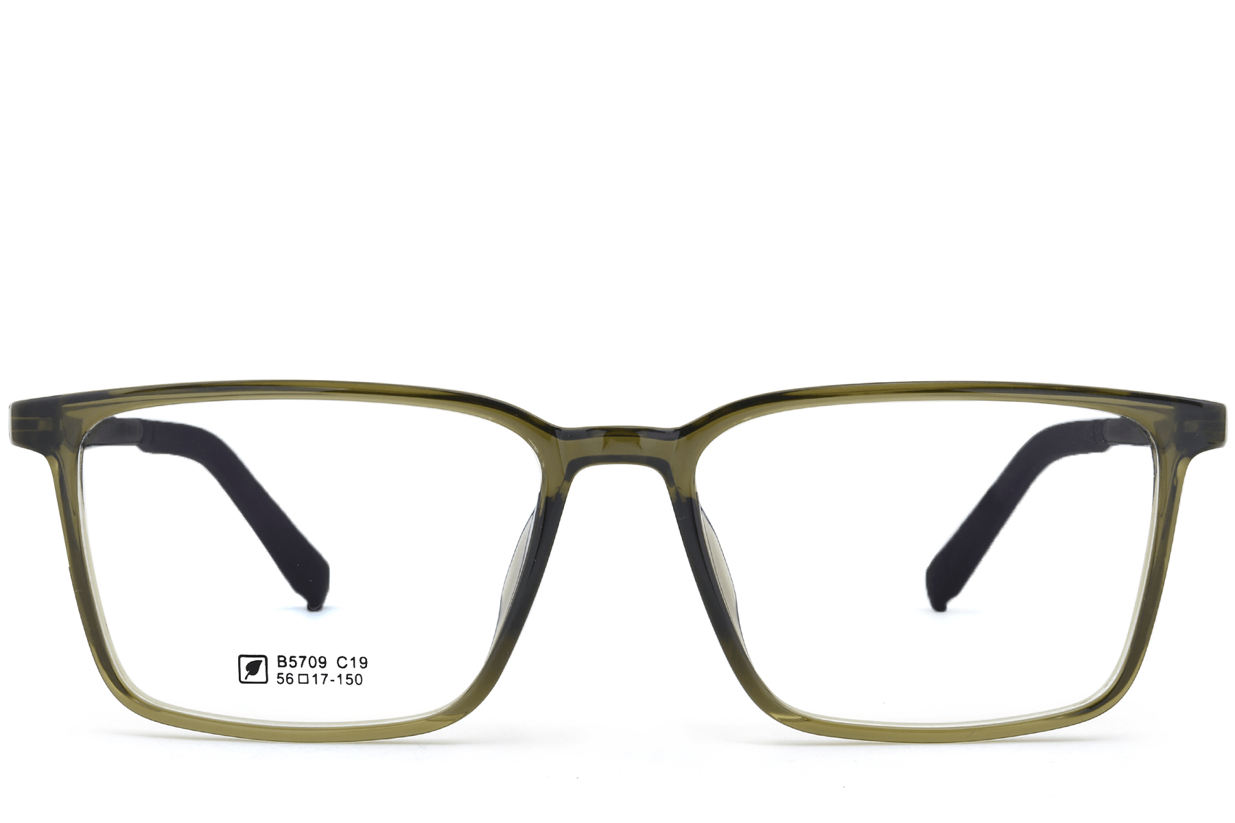 BS0620-0228_Green_Rectangular_TR90_Glasses_front