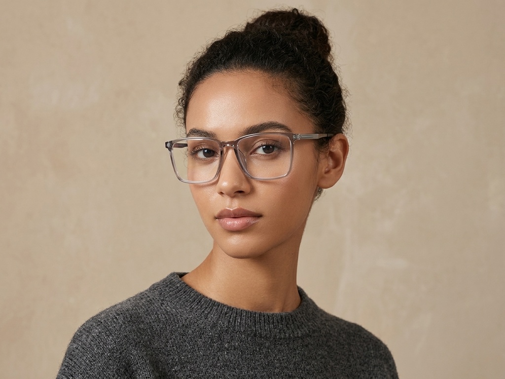 BS0620-0229_Grey_Rectangular_TR90_Glasses_corner-tryon_female