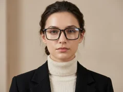 BS0620-0231_Black_Rectangular_TR90_Glasses_corner-tryon_female