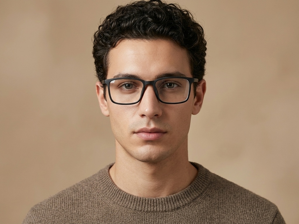 BS0620-0232_Black_Rectangular_TR90_Glasses_corner-tryon_male