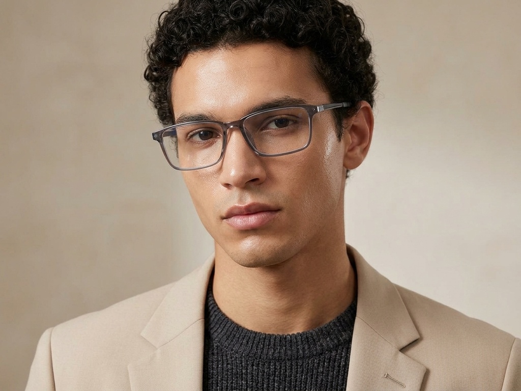 BS0620-0236_Grey_Rectangular_TR90_Glasses-tryon_male