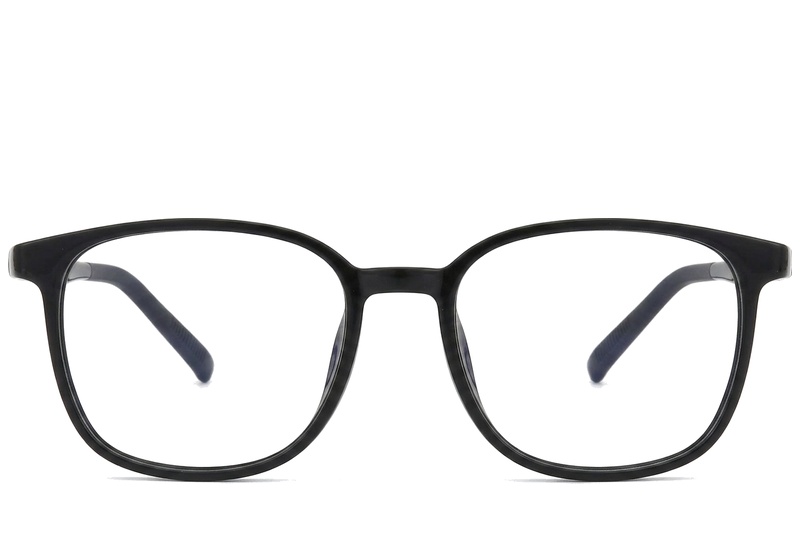 BS0620-0240_Black_Rectangular_TR90_Glasses_corner-front