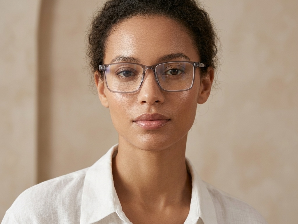 BS0620-0245_Grey_Rectangular_TR90_Glasses_corner-tryon_female