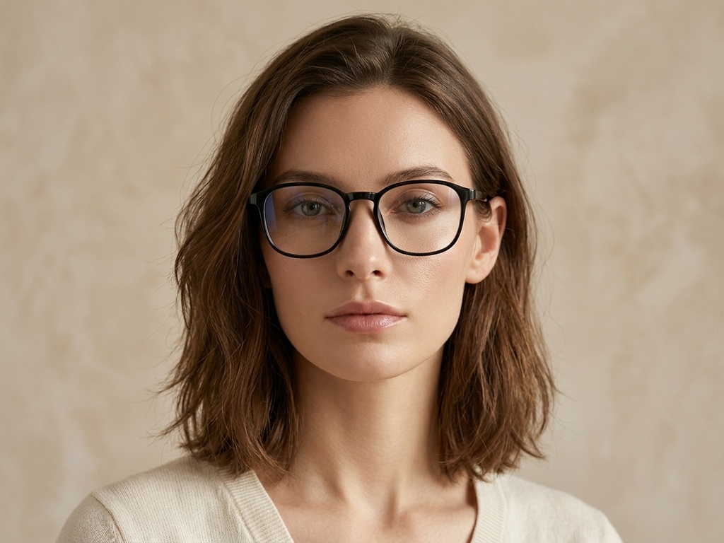 BS0620-0253_Black_Rectangular_TR90_Glasses_corner-tryon_female