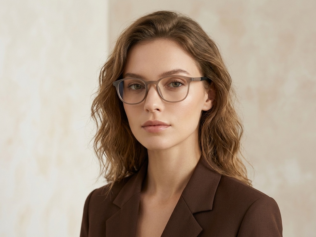 BS0620-0255_Brown_Rectangular_TR90_Glasses_corner-tryon_female