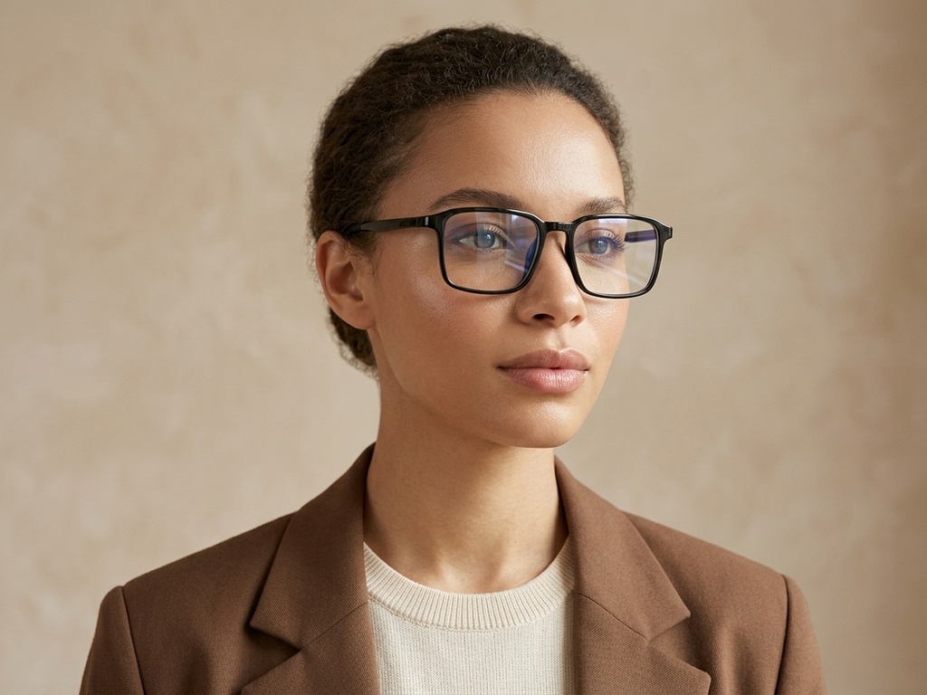BS0620-0258_Black_Rectangular_TR90_Glasses_corner-tryon_female