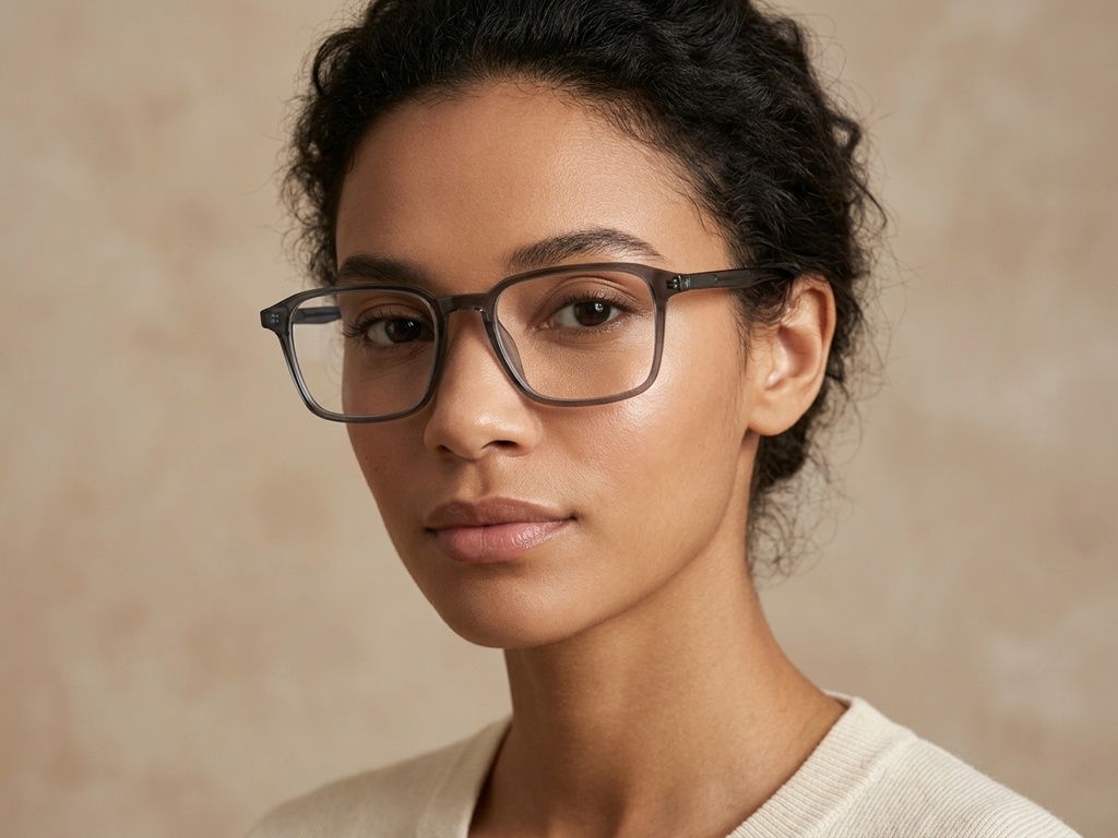 BS0620-0259_Black_Rectangular_TR90_Glasses-tryon_female