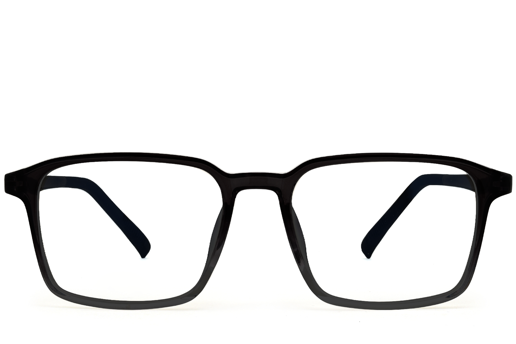 BS0620-0259_Black_Rectangular_TR90_Glasses_front