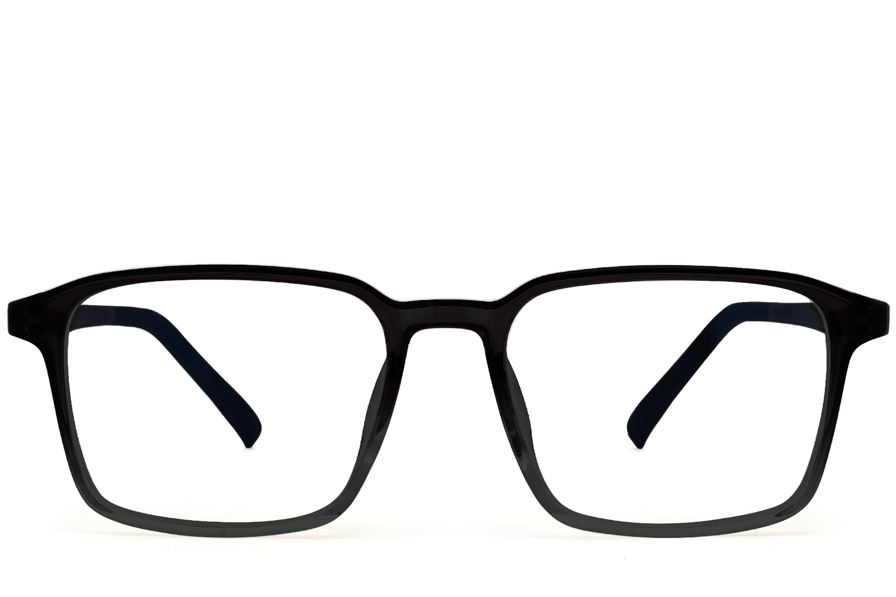 BS0620-0259_Black_Rectangular_TR90_Glasses_front