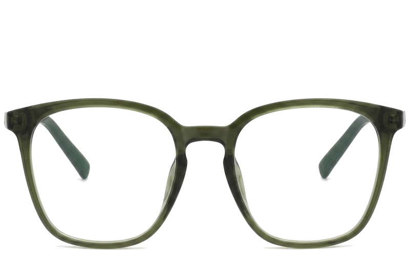 BS0620-0263_Green_Rectangular_TR90_Glasses_corner-front