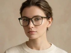 BS0620-0263_Green_Rectangular_TR90_Glasses_corner-tryon_female