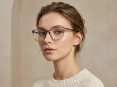 BS0620-0264_Grey_Rectangular_TR90_Glasses-tryon_female