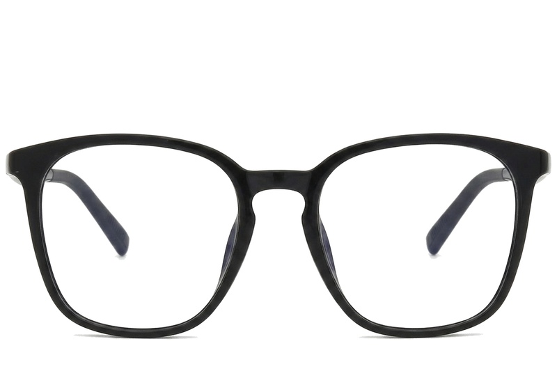BS0620-0266_Black_Rectangular_TR90_Glasses_corner-front