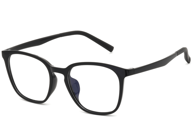 Dark Rectangular Goggles Rectangular Black TR90 Glasses #BS0620-0266 - BLACKSHEEP