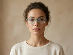 BS0620-0278_Green_Rectangular_TR90_Glasses-tryon_female