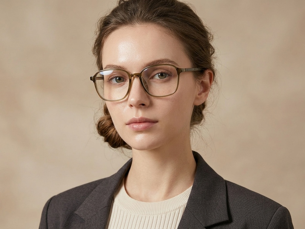 BS0620-0288_Green_Rectangular_TR90_Glasses_corner-tryon_female