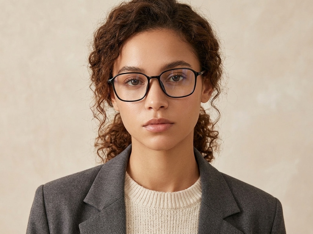 BS0620-0292_Grey_Rectangular_TR90_Glasses_corner-tryon_female