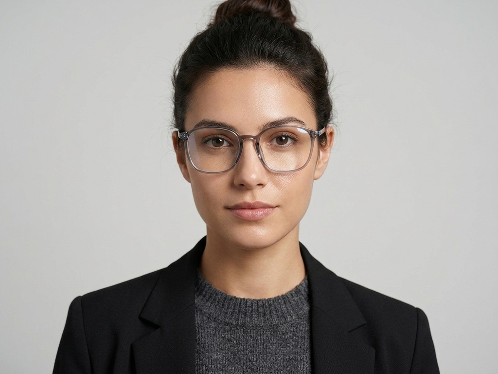 Rectangular Gray TR90 Glasses #BS0620-0300