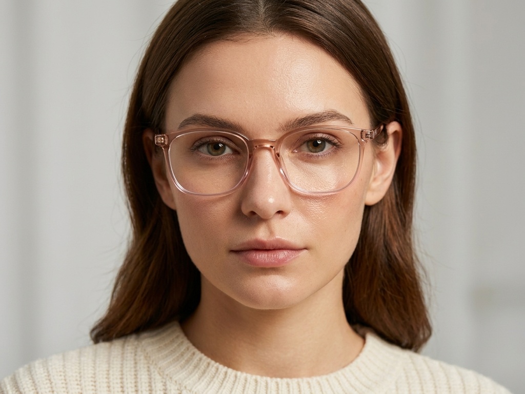 BS0620-0302_Brown_Rectangular_TR90_Glasses_corner-tryon_female