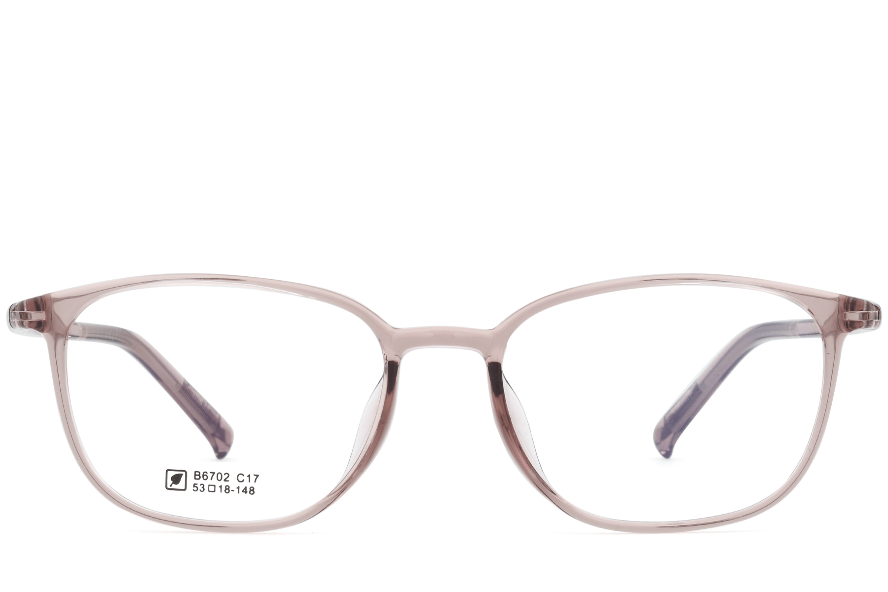 BS0620-0303_Pink_Rectangular_TR90_Glasses_front