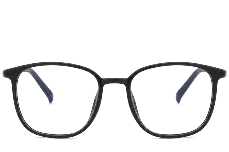 BS0620-0308_Black_Rectangular_TR90_Glasses_corner-front