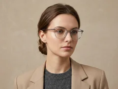 BS0620-0310_Grey_Oval_TR90_Glasses_corner-tryon_female