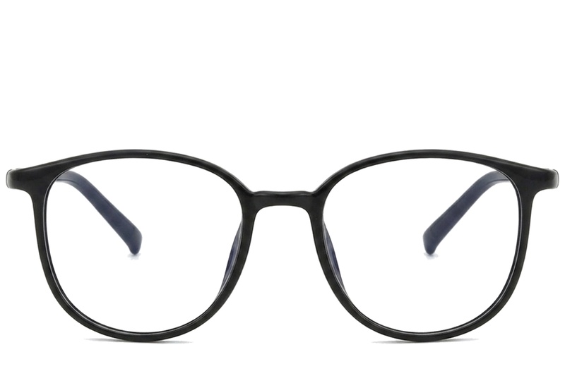 BS0620-0312_Black_Oval_TR90_Glasses_corner-front