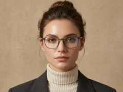 BS0620-0316_Green_Rectangular_TR90_Glasses-tryon_female