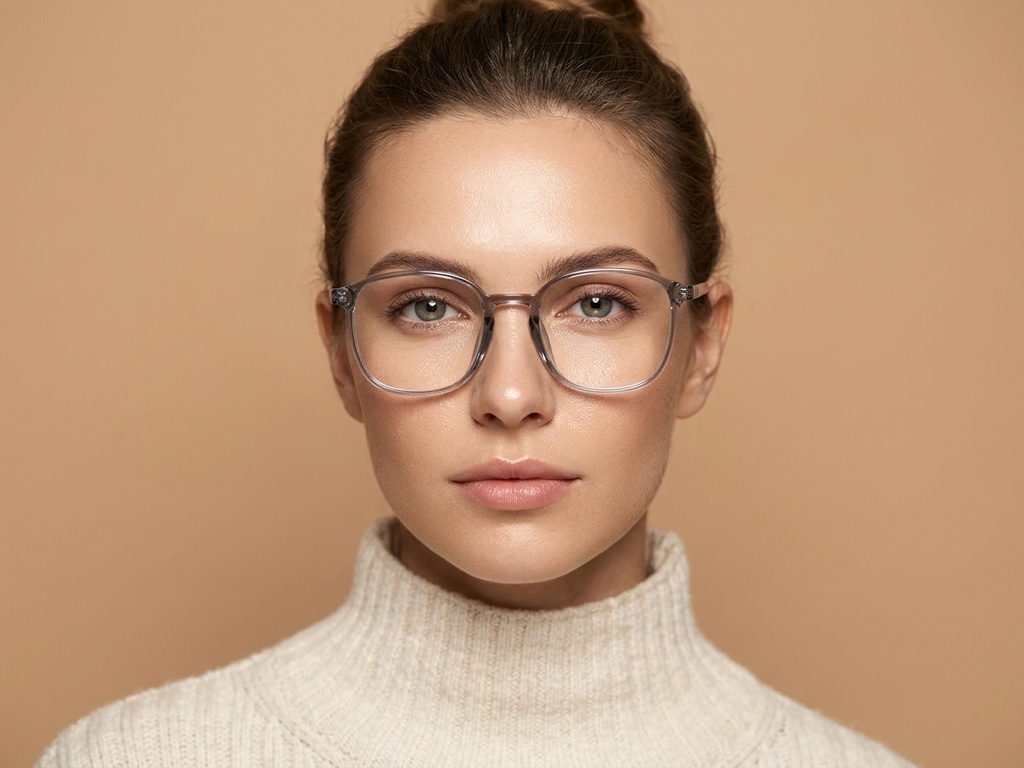 BS0620-0317_Grey_Rectangular_TR90_Glasses_corner-tryon_female