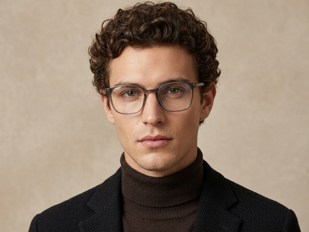 BS0620-0321_Green_Rectangular_TR90_Glasses_corner-tryon_male