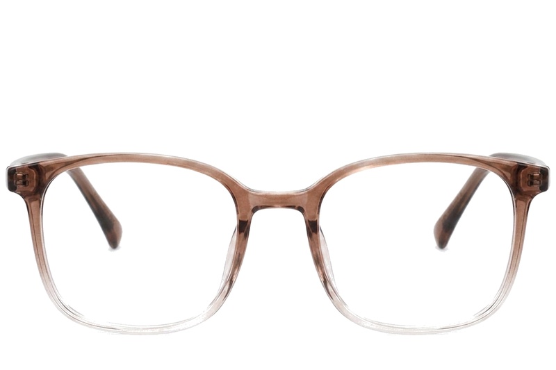 BS0620-0326_Brown_Rectangular_TR90_Glasses_corner-front
