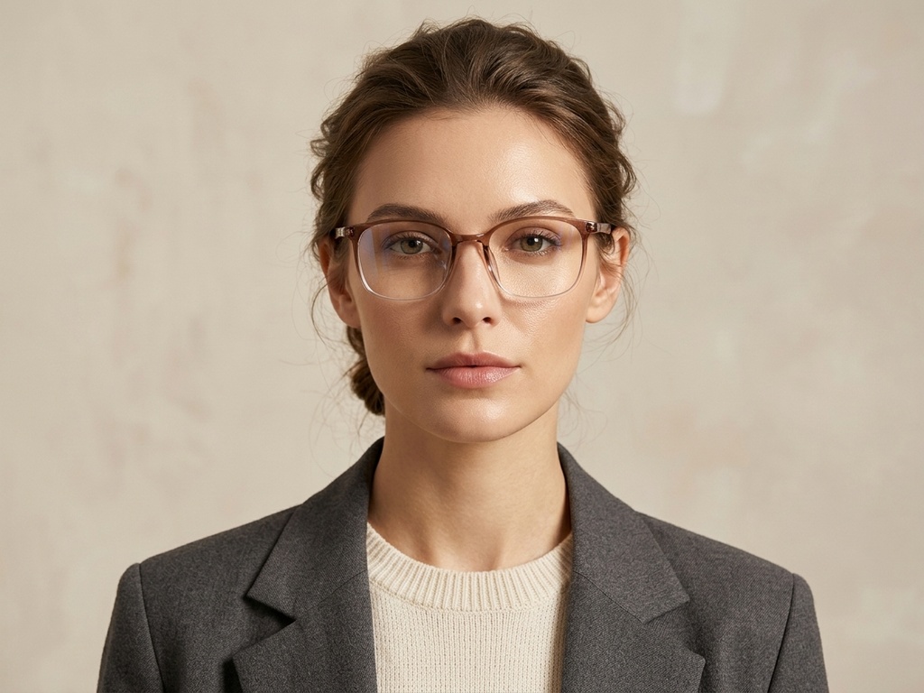 BS0620-0326_Brown_Rectangular_TR90_Glasses_corner-tryon_female
