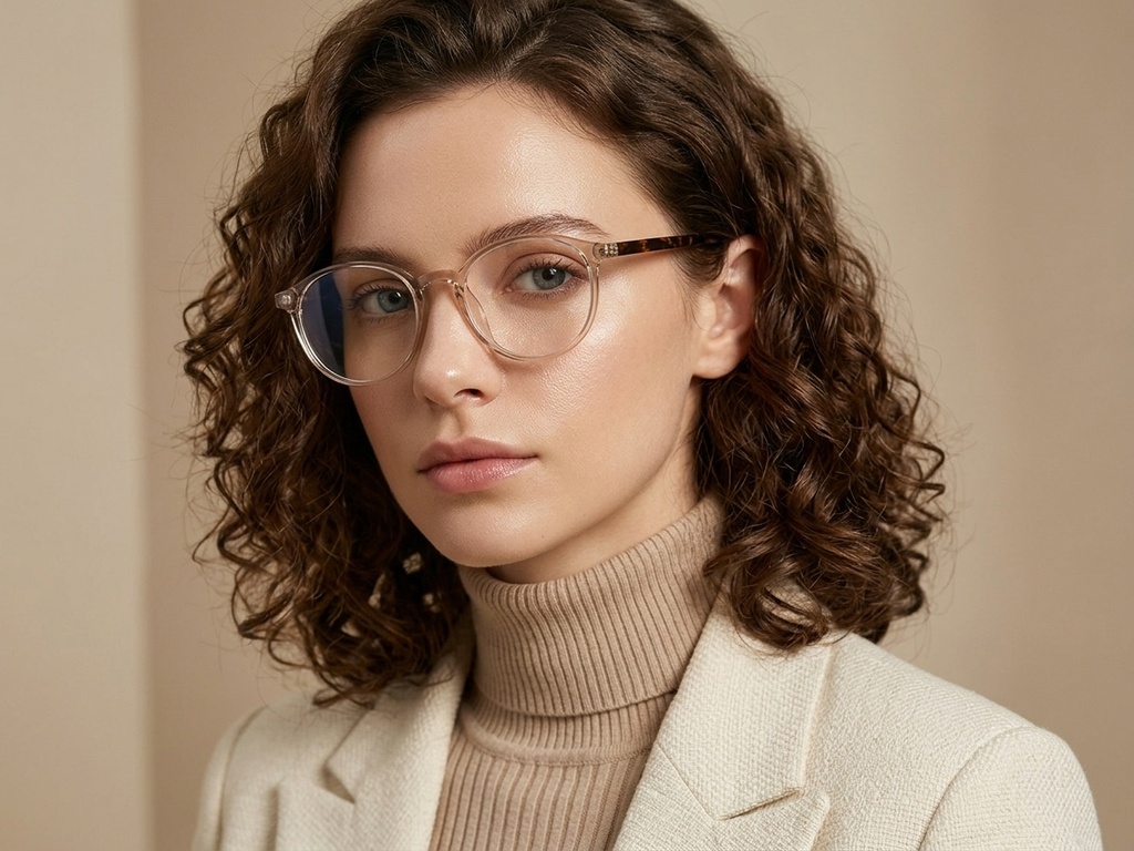 BS0620-0340_Brown_Oval_TR90_Glasses_corner-tryon_female