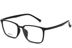Rechteckige schwarze TR90-Brille #BS0620-0344