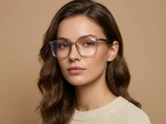 BS0620-0345_Brown_Rectangular_TR90_Glasses_corner-tryon_female